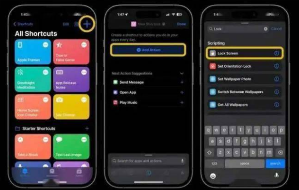 济源苹果14锁屏维修店分享iPhone14升级iOS16.4后如何创建锁屏快捷方式 